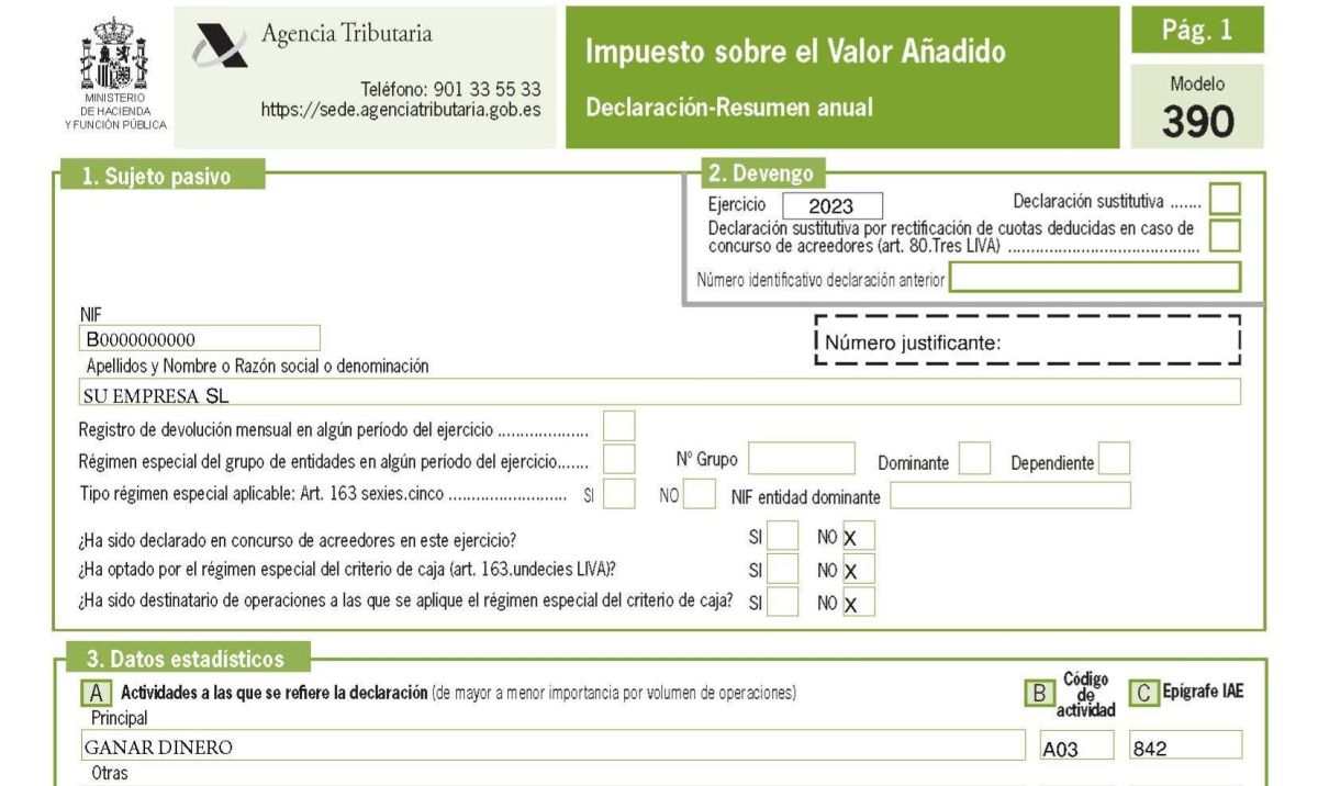Modelo 390 en Barcelona: cierre anual de IVA práctico